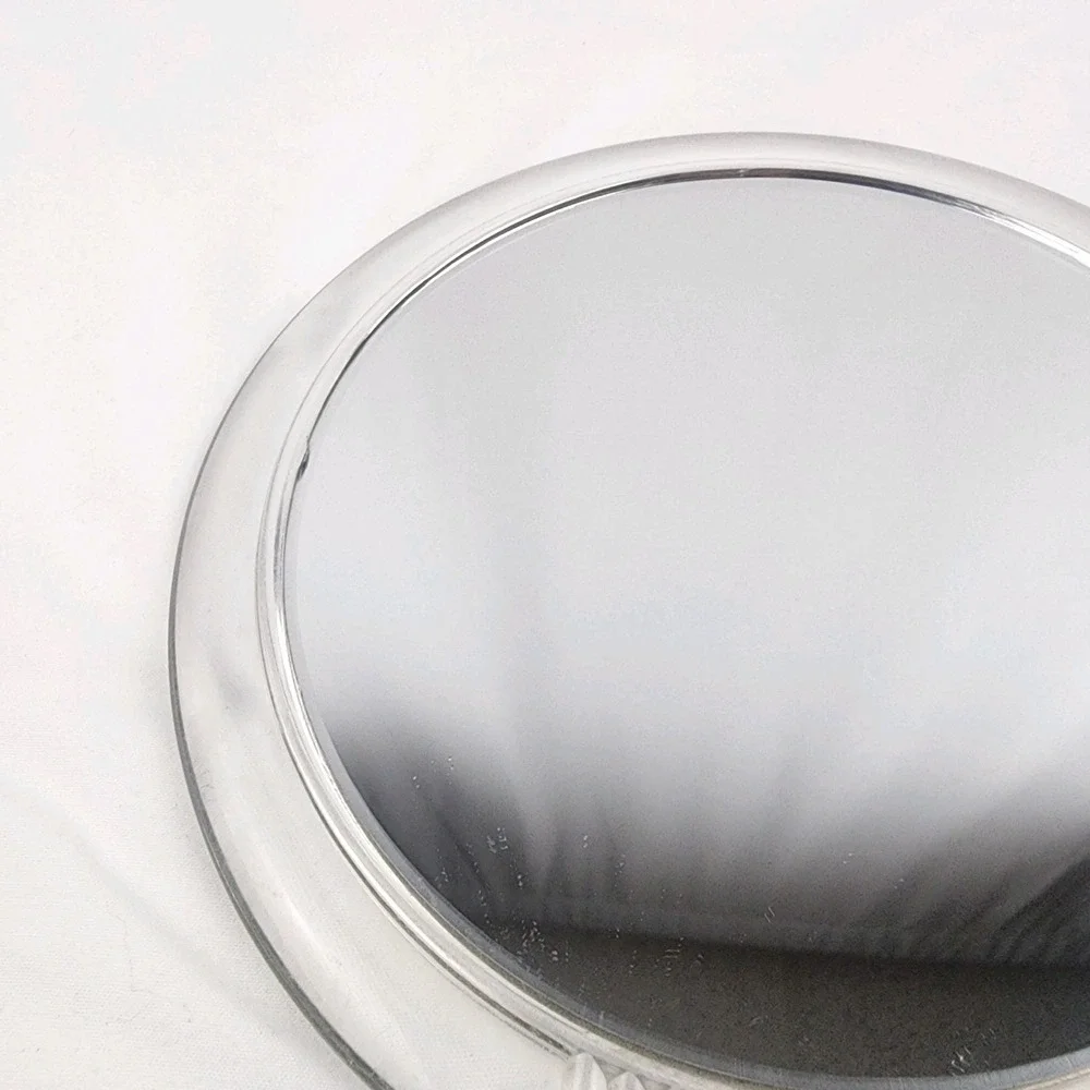 Vintage Rare Teal Two Sided Table Top‎ or Handheld Mirror, Styling & Magnifying